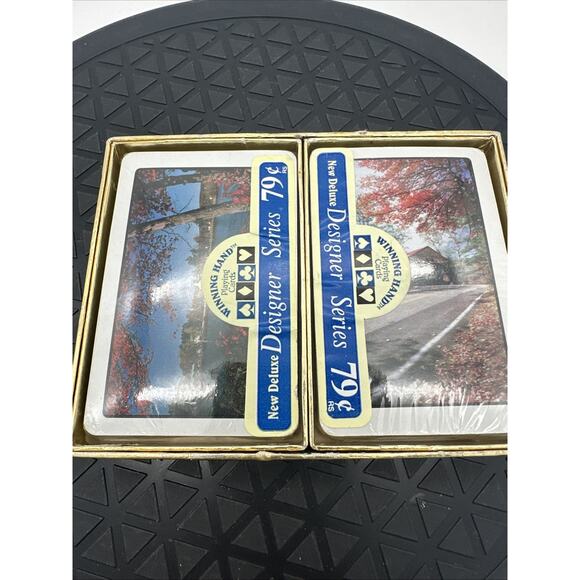 2 Deck Playing Cards Landscapes Winning Hand Designer Series Vtg Sealed - Picture 2 of 3